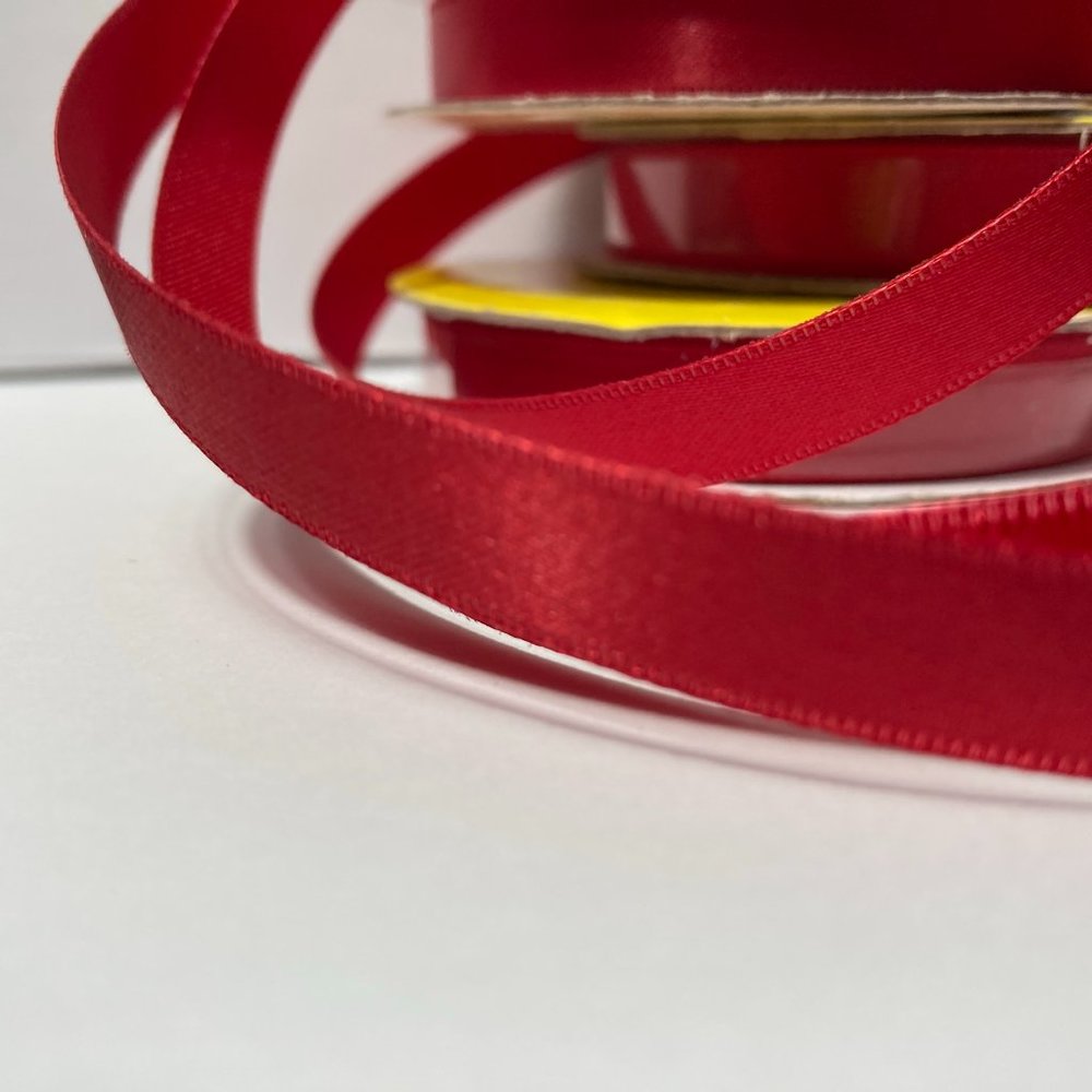 5 Coin Edge Ribbon Solid Red - Picture 5 of 15